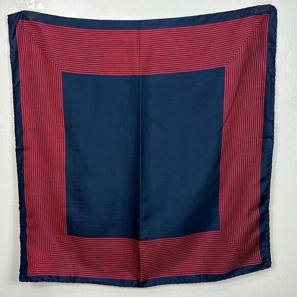 Geo Pattern Multicolor Lightweight Satin Square Scarf - Picture 1 of 3